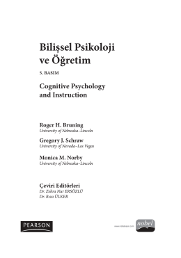Bilişsel Psikoloji ve Öğretim