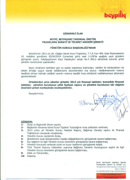 PAZARLAMA sANAYI vE TICARET ANoNIM şIRKETI