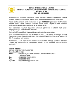 ref no.: 2014-2926 - Botaş International Limited