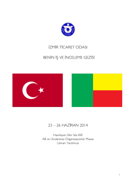 26 haziran 2014 - İzmir Ticaret Odası