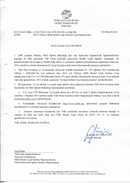 TÜRK HAVA KURUMU GENEL BAŞKANLIĞI ANKARA HV.VE EĞT