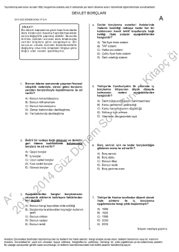 A&Ouml;F Devlet Bor&ccedil;ları | 2014 D&ouml;nem Sonu İNDİR
