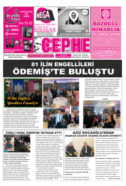 3.11.2014 Tarihli Cephe Gazetesi