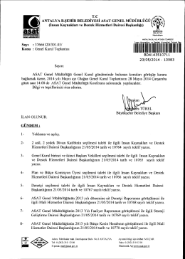 genel kurul gündemi