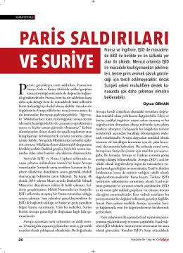 paris saldırıları ve suriye