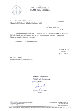 rc. KULA KAYMAKAMLIĞI il&ccedil;e M&uuml;ı&uuml; Eğitim M&uuml;d&uuml;rl&uuml;ğ&uuml;