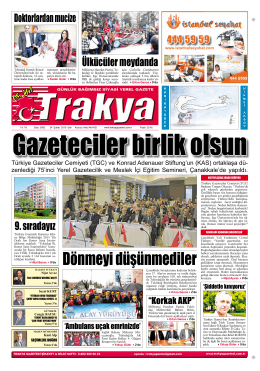 tekirdağ`a - Trakya Gazetesi