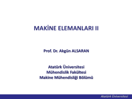 Ders tanıtımı - Prof.Dr Akgün Alsaran