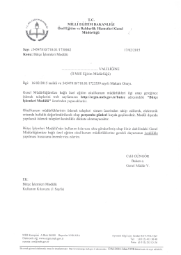 B&uuml;t&ccedil;e İşlem Mod&uuml;l&uuml; İle İlgili &Uuml;st Yazı
