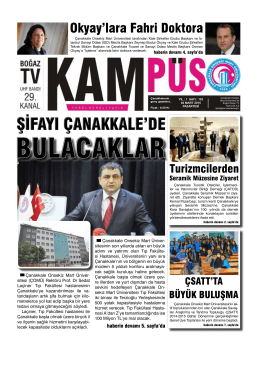 KAMPÜS Gazetesi - Çanakkale Onsekiz Mart Üniversitesi