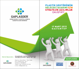 PLASTIK sEKToRquN oELEcEKIAsARıMı ıçıN