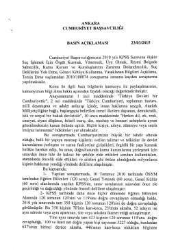 Basın A&ccedil;ıklaması