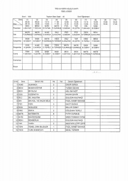 10.Sınıflar Ders Programı