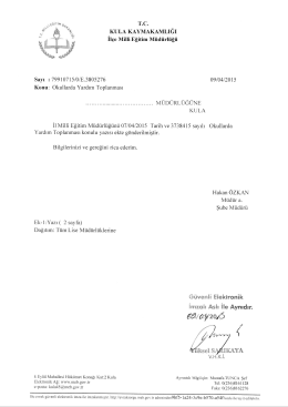 Okullarda Yardım Toplanması - Kula İlçe Milli Eğitim Müdürlüğü