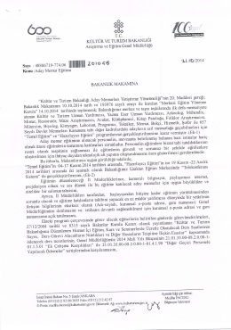 Hizmetiçi Eğitim Faaliyeti (ÖNEMLİ - GÜNLÜ)