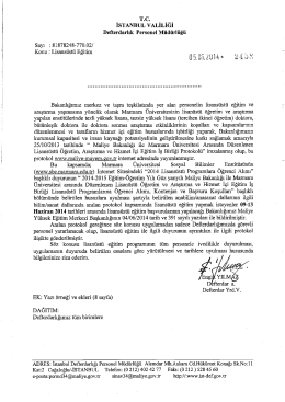 Lisans&uuml;st&uuml; Eğitim Başvurusu
