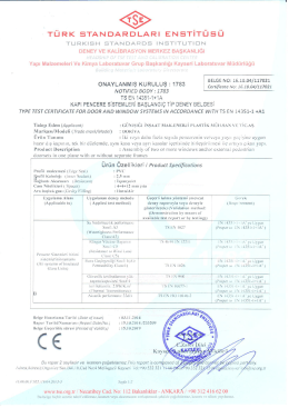 Doriva PVC CE Raporu