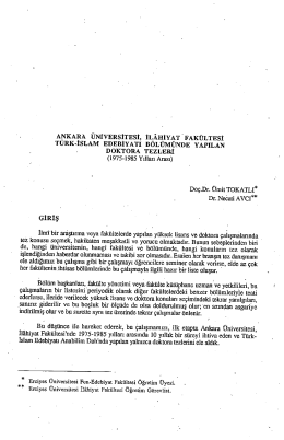 ANKARA &Uuml;NIVERSITESI, IL__&Aring;H__IYAT FAK&Uuml;LTESİ