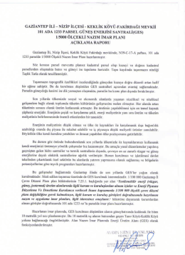 A&ccedil;ıklama Raporu