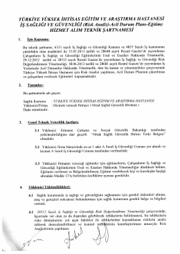 TÜRKİYE rÜKsERjHTis/ış _EĞİTİM VE ARAŞTIRMA HASTANESİ IŞ