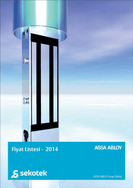 Assa Abloy 2014 Fiyat Listesi