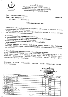 T. C. - Tarsus Devlet Hastanesi