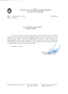 T.c. Y&Uuml;Z&Uuml;NC&Uuml; YIL &Uuml;NİVERSİTE