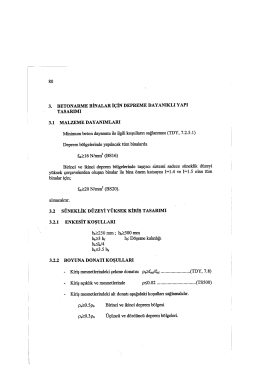 Betonarme Binalar İ&ccedil;in Depreme Dayanıklı Yapı Tasarımı