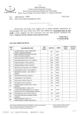 T. C. - Rize Eğitim ve Araştırma Hastanesi