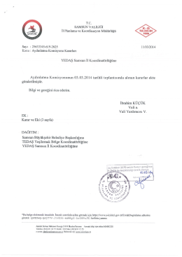 Samsun İli Aydinlatma Komisyonu 03.03.2014 tarihli kararı
