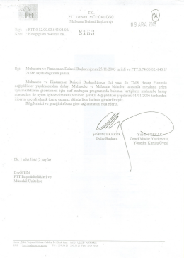 Hesap planı d&ouml;k&uuml;m&uuml; hk.