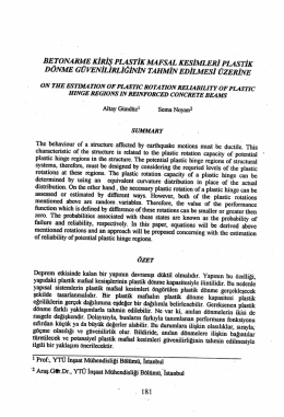 Betonarme Kirişlerde Plastik Mafsal Kesimlerin Plastik D&ouml;nme
