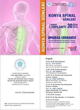 TNDer Konya Spinal Günleri 2. Dönem 1. Toplantı