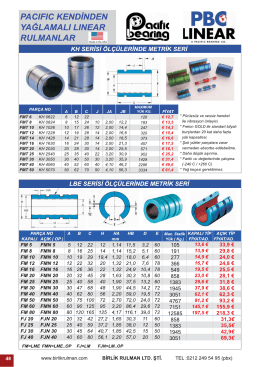 fiyat listesi - Birlik Rulman