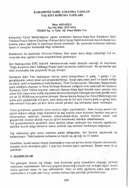 Karadeniz Sahil Yolunda Yapılan Taş Kıyı Koruma Yapıları