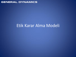 Etik Karar Alma Modeli