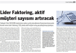 Dunya.com.tr - Lider Faktoring, aktif m&uuml;steri sayısını artıracak