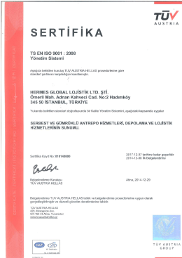 TS EN ISO 9001 : 2008