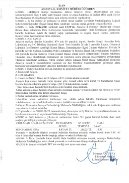 : rss-?ir r İLAN r - Amasya Emniyet M&uuml;d&uuml;rl&uuml;ğ&uuml;