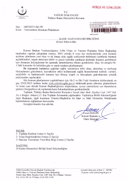 A&ccedil; - T&uuml;rkiye Kamu Hastaneleri Kurumu