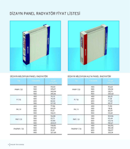 dizayn panel radyator fıyat lıstesı