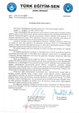 Başbakanlığa yazdığımız yazı i&ccedil;in tıklayınız - T&uuml;rk Eğitim-Sen