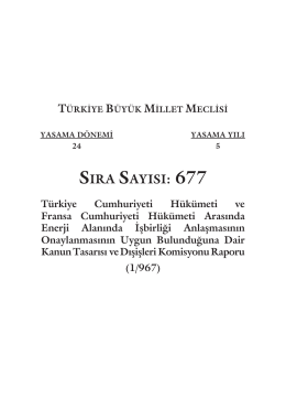 SIRA SAYISI: 677 - Türkiye Büyük Millet Meclisi