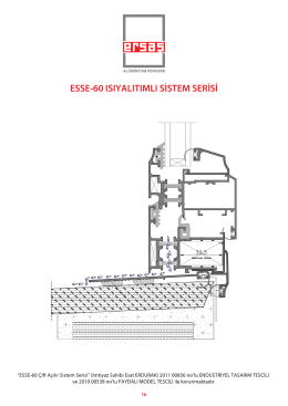 esse-60 ısıyalıtımlı sistem serisi