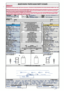 Örnek Kaza Tespit Tutanağı - Sigorta Bilgi ve Gözetim Merkezi