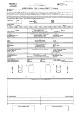 MADDİ HAsARLı TRAFİK KAzAsı TESPİT