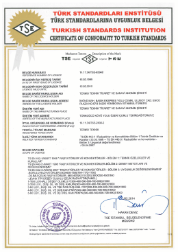 T&Uuml;RK sTANDARDLARı ENSTİT&Uuml;S&Uuml; TURK