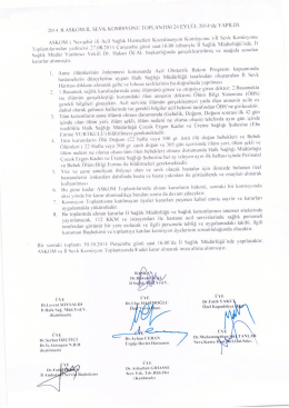 2014 Yılı Ağustos Ayı ASKOM Kararları