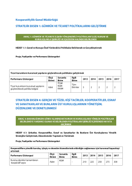 İndirmek İ&ccedil;in Tıklayınız - G&uuml;mr&uuml;k ve Ticaret Bakanlığı Strateji