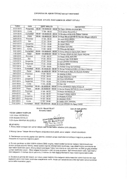 &ccedil;ukuRovA oR. Aşkım T&Uuml;FEK&ccedil;i DEVLET HASTANESİ